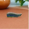 Generic Women's Green Color Meenakari Work Oxidised Adjustable Ring 