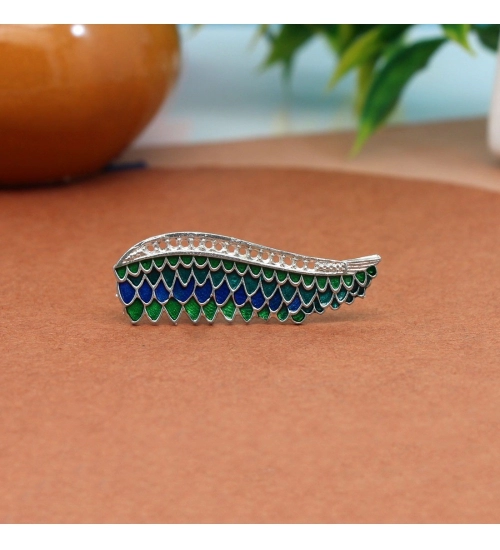 Generic Women's Green Color Meenakari Work Oxidised Adjustable Ring 