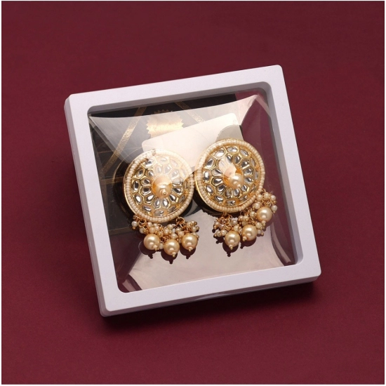 Generic Women's Gold Color Kundan Earrings 