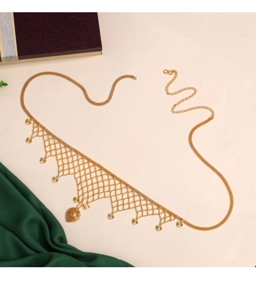 Generic Women's Gold Plated Kamarband Waist Belt For Women//Girls Adjustable Chain