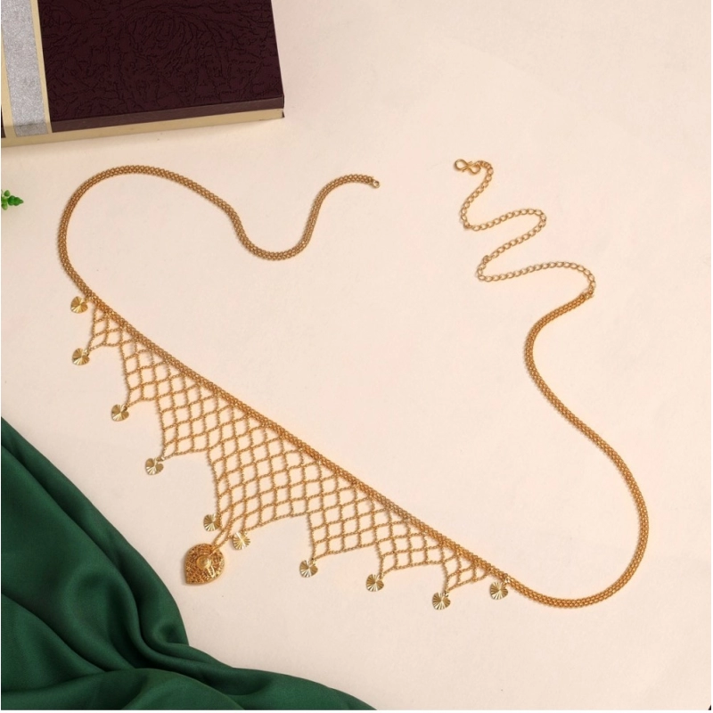 Generic Women's Gold Plated Kamarband Waist Belt For Women//Girls Adjustable Chain