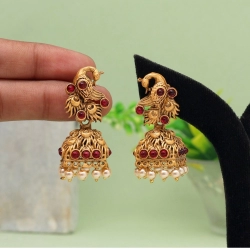 Generic Women's Rani Color Matte Gold Earrings 