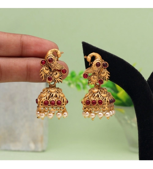 Generic Women's Rani Color Matte Gold Earrings 