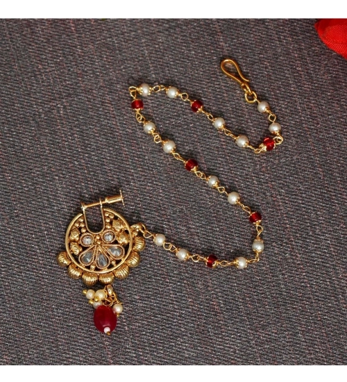 Generic Women's Rani Color Nose Nath 