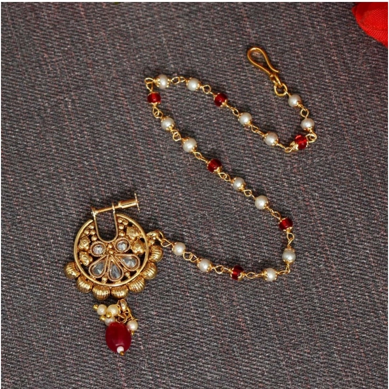 Generic Women's Rani Color Nose Nath Generic Women's Rani Color Nose Nath