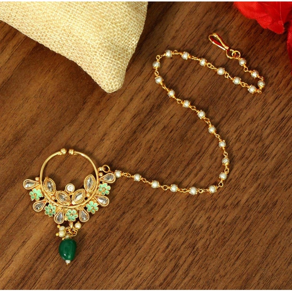 Generic Women's Green Color Nose Nath 