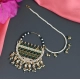 Generic Women's Green Color Kundan &amp; Beads Nose Nath 
