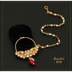 Generic Women's Multi Color Nose Nath 