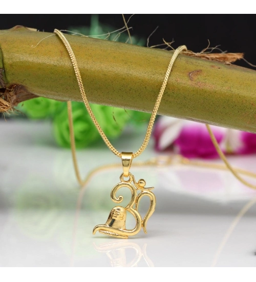 Generic Women's Gold Color Om Temple Locket 