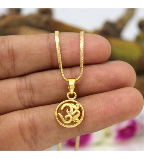 Generic Women's Gold Color Om Temple Locket 