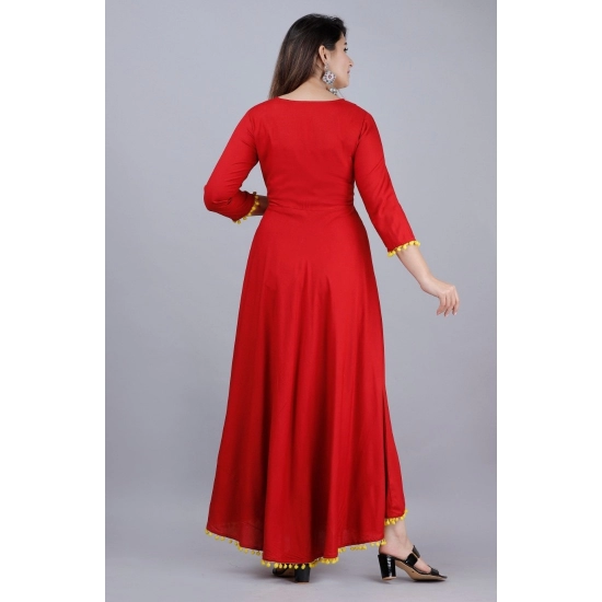 Generic Women's Casual 3/4th Sleeve Embroidered Viscose Rayon Kurti (Maroon) Generic Women's Casual 3/4th Sleeve Embroidered Viscose Rayon Kurti (Maroon)