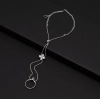 Generic Women's White Color Rhinestone Hathphool Adjustable Bracelet
