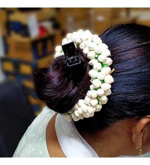 Generic Women's White Color Mogra Gajra For Women Hair Pin Generic Women's White Color Mogra Gajra For Women Hair Pin