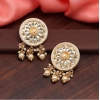 Generic Women's Gold Color Kundan Earrings 