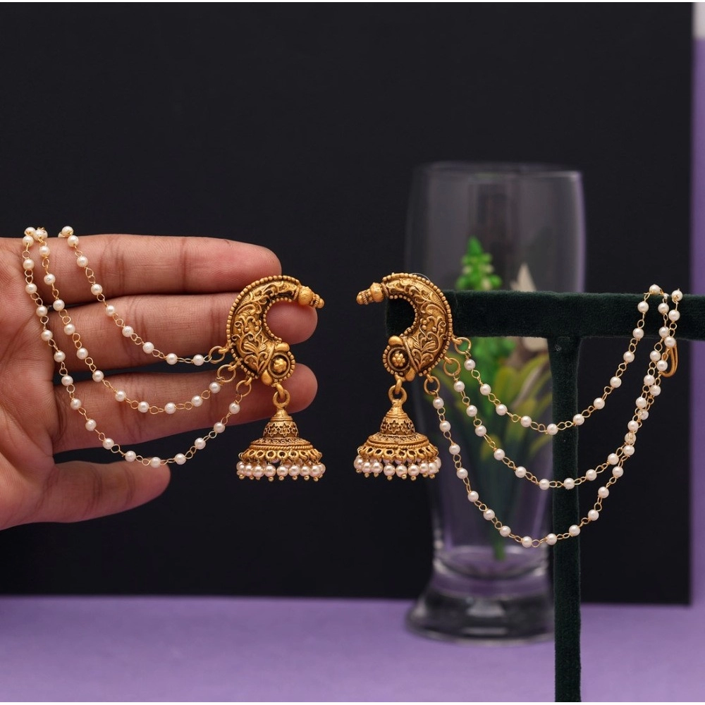 Generic Women's Gold Color Matte Gold Earrings 