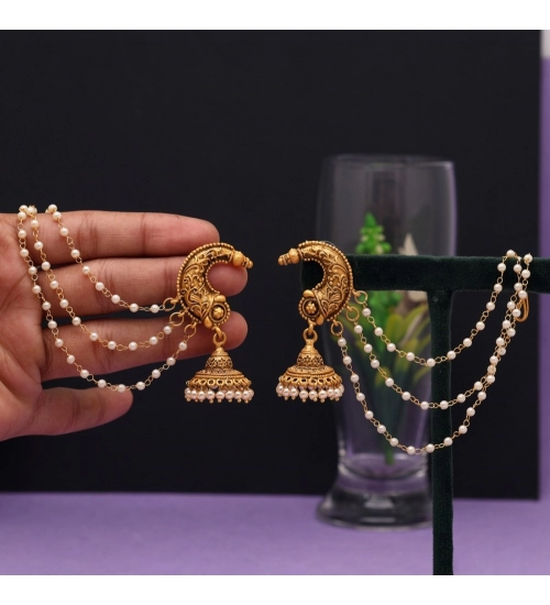 Generic Women's Gold Color Matte Gold Earrings 