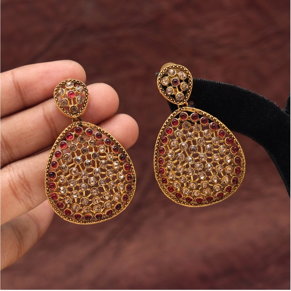 Generic Women's Rani Color Matte Gold Earrings 