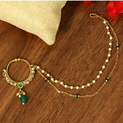 Generic Women's Green Color Nose Nath 