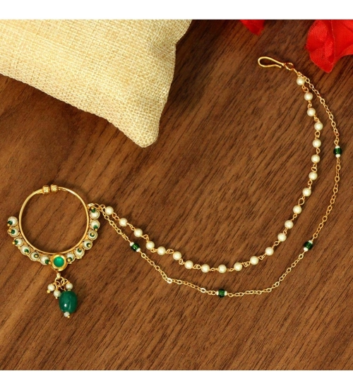 Generic Women's Green Color Nose Nath 