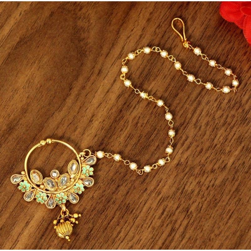 Generic Women's Gold Color Nose Nath Generic Women's Gold Color Nose Nath