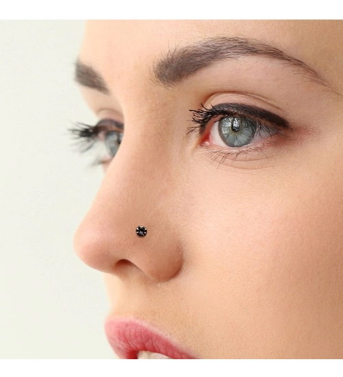 Generic Women's Black Color Nose Pin Combo Of Aprox 40 Pieces 