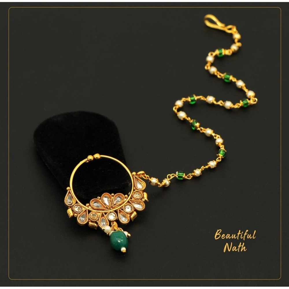 Generic Women's Green Color Nose Nath 