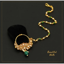 Generic Women's Green Color Nose Nath 