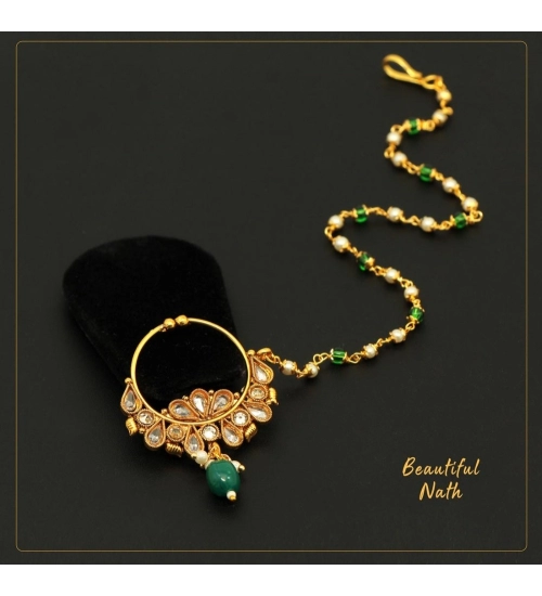 Generic Women's Green Color Nose Nath 