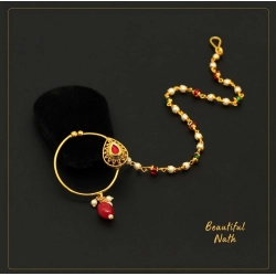 Generic Women's Multi Color Nose Nath 