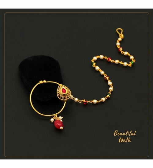 Generic Women's Multi Color Nose Nath 