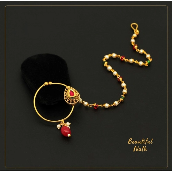 Generic Women's Multi Color Nose Nath 