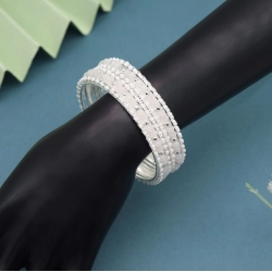 Generic Women's White Color 1 Set Of Bangle Size: 2.4 