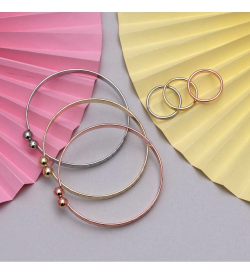 Generic Women's Multi Color 3 Pieces Adjustable Bracelets &amp; Rings 