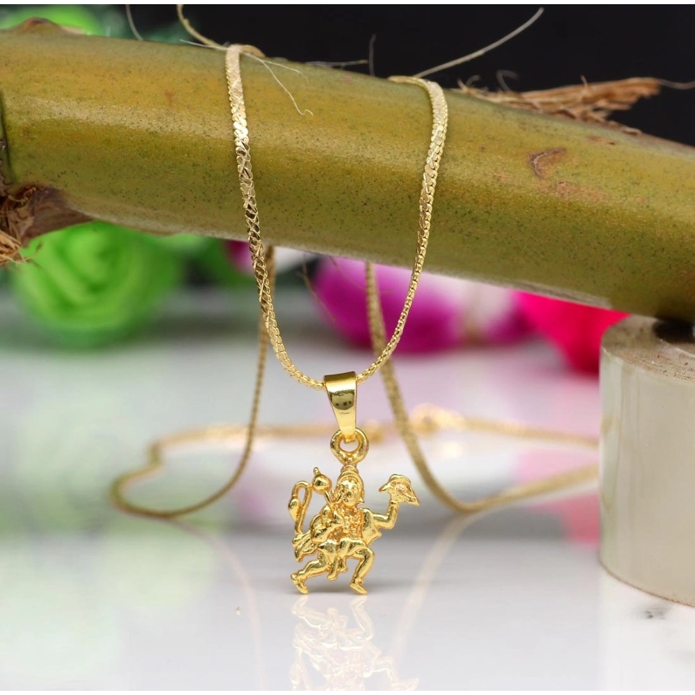 Generic Women's Gold Color Lord Hanuman Temple Locket 
