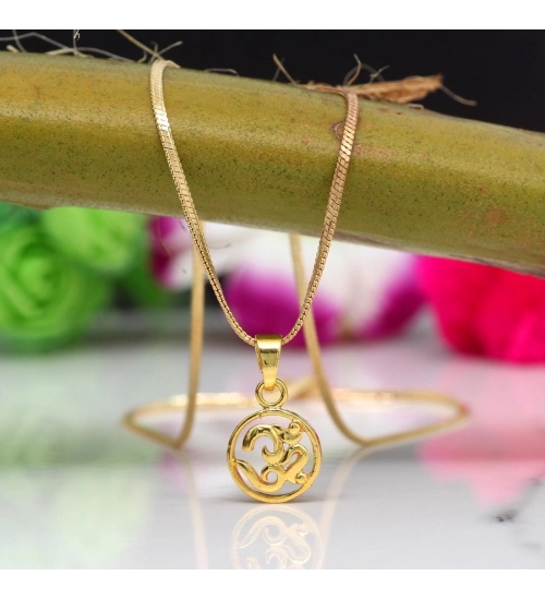Generic Women's Gold Color Om Temple Locket 