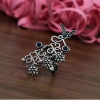 Generic Women's Blue Color Oxidised Adjustable Ring 