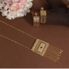 Generic Women's Red Color Gold Plated Necklace Set Adjustable Chain