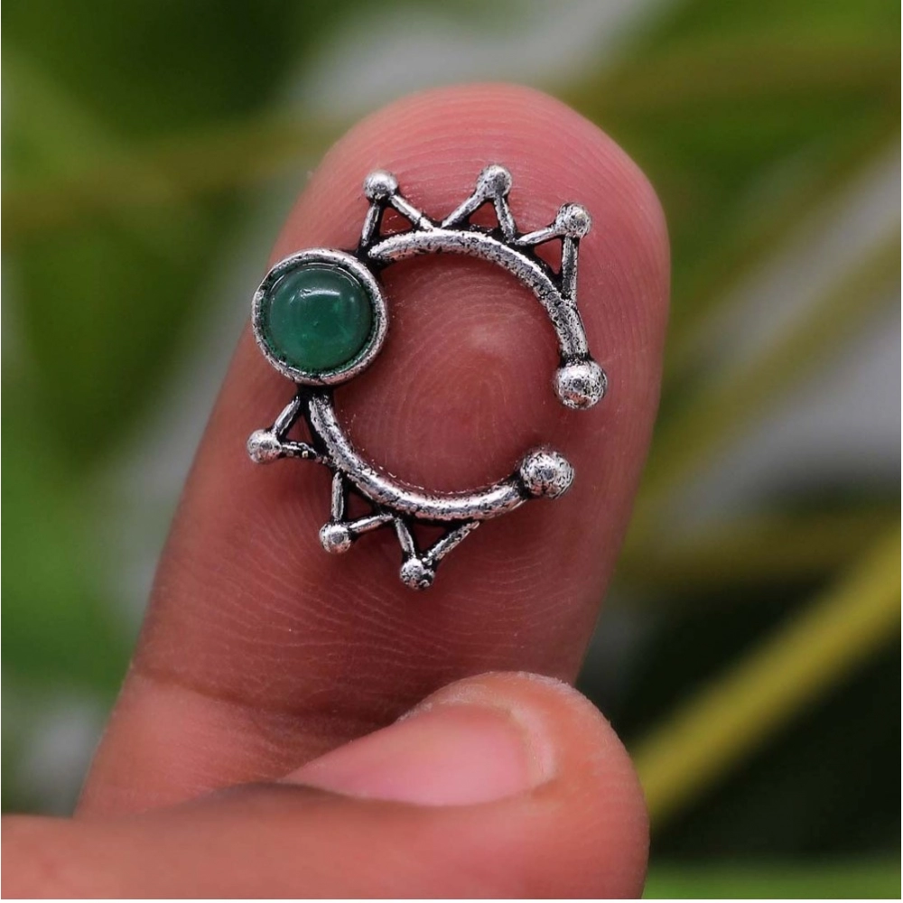 Generic Women's Assorted Color And Design Nose Pin Combo Of 10 Pieces 