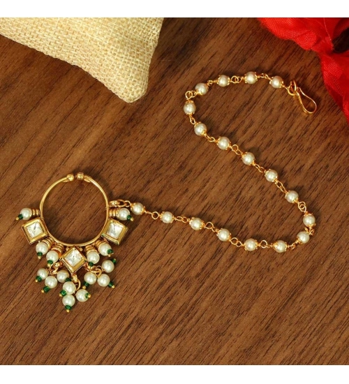 Generic Women's Green Color Nose Nath 