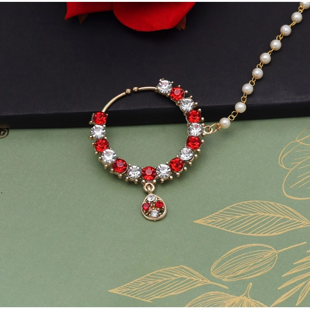 Generic Women's Red Color Nose Nath 