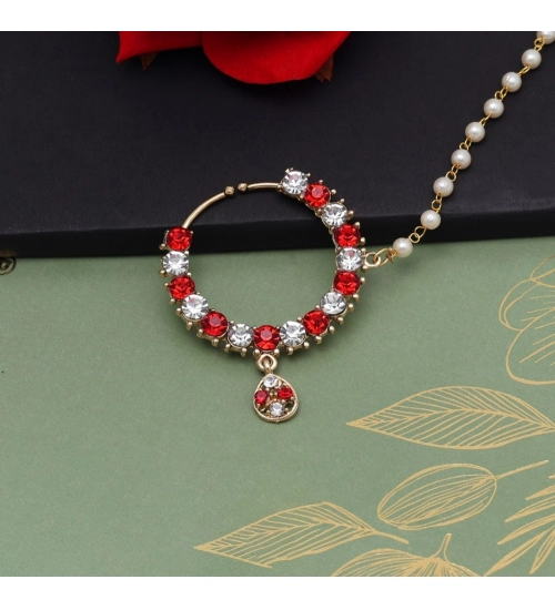 Generic Women's Red Color Nose Nath 