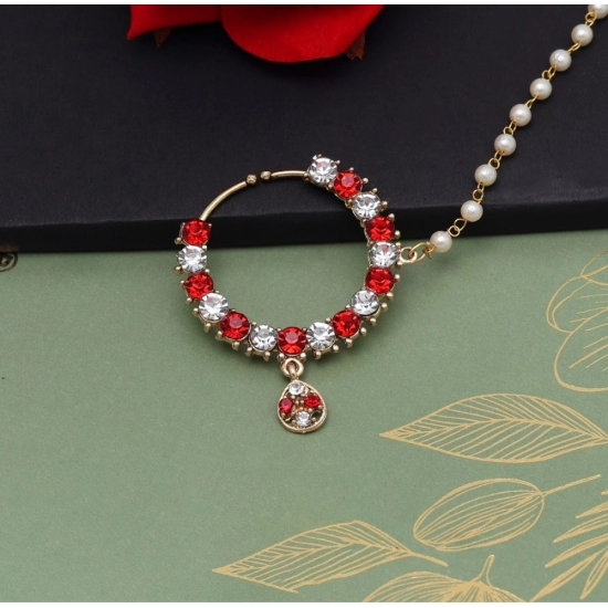 Generic Women's Red Color Nose Nath 