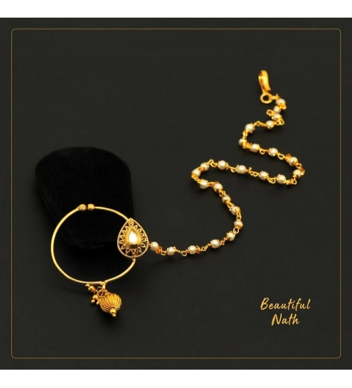 Generic Women's White Color Nose Nath Generic Women's White Color Nose Nath