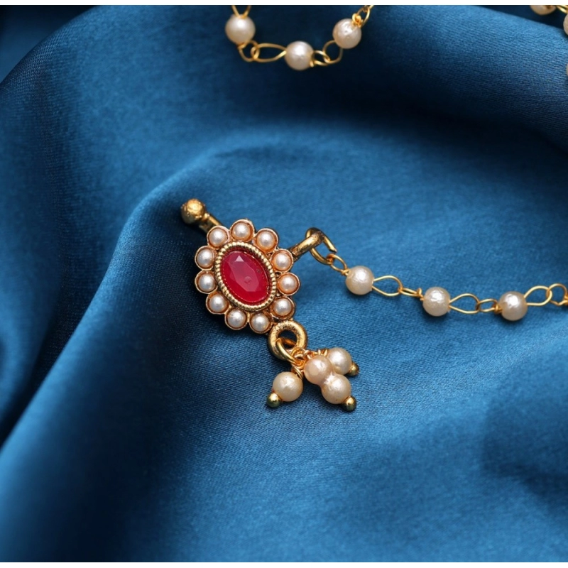 Generic Women's Rani Color Nose Nath Generic Women's Rani Color Nose Nath