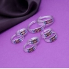 Generic Women's Multi Color Assorted Design Adjustable Toe Rings Combo Of 4 Pairs 