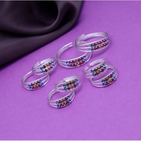 Generic Women's Multi Color Assorted Design Adjustable Toe Rings Combo Of 4 Pairs Generic Women's Multi Color Assorted Design Adjustable Toe Rings Combo Of 4 Pairs