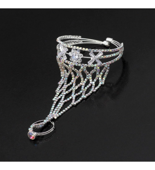 Generic Women's White Color Hathphool Adjustable Bracelet Generic Women's White Color Hathphool Adjustable Bracelet