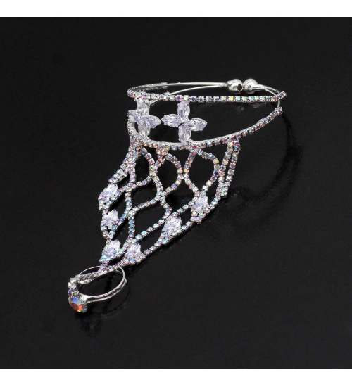 Generic Women's White Color Hathphool Adjustable Bracelet Generic Women's White Color Hathphool Adjustable Bracelet