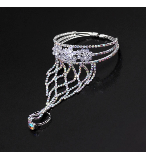 Generic Women's White Color Hathphool Adjustable Bracelet Generic Women's White Color Hathphool Adjustable Bracelet