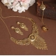 Generic Women's Gold Color Gold Plated Necklace Set Adjustable Ring